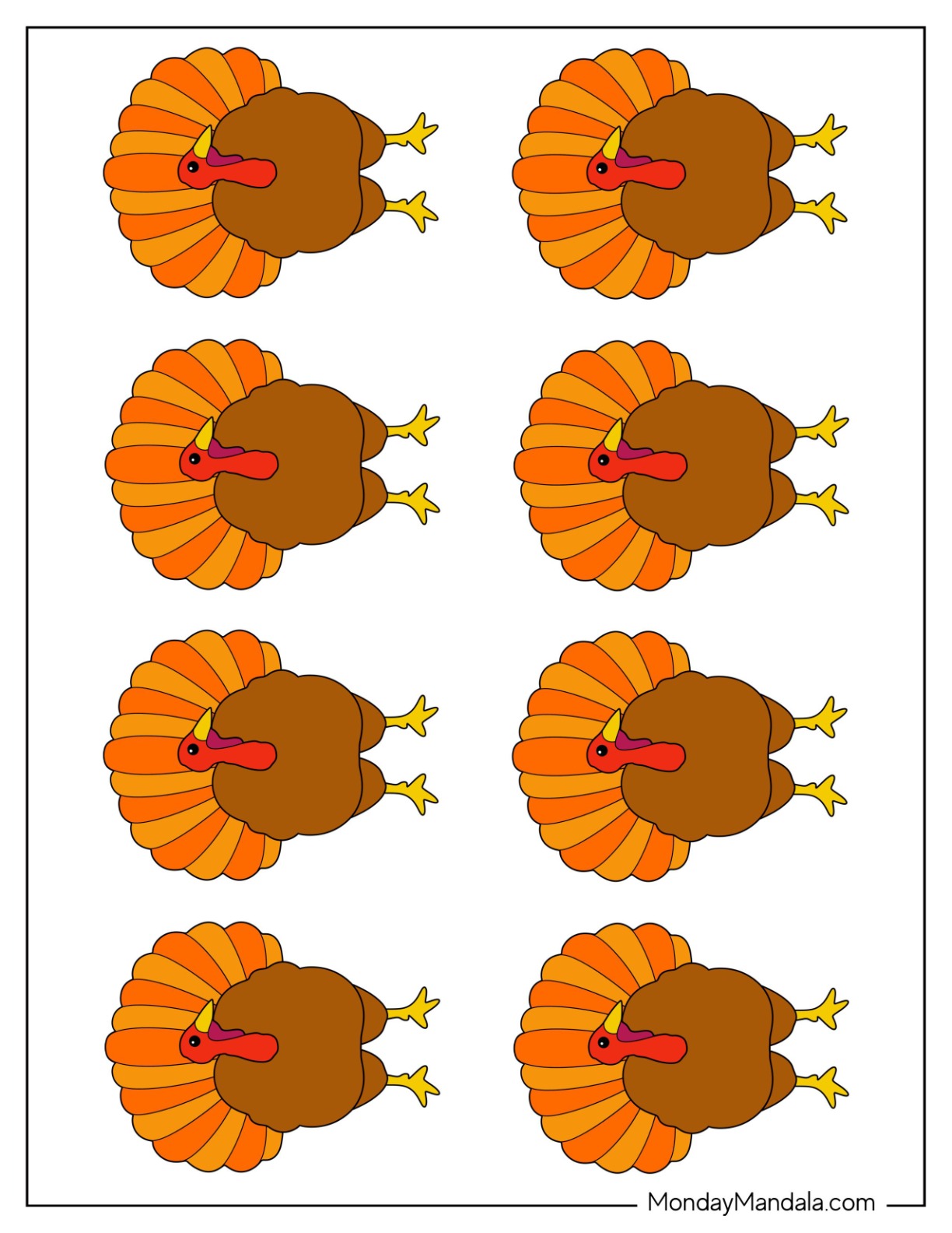 62 turkey templates (free pdf printables)